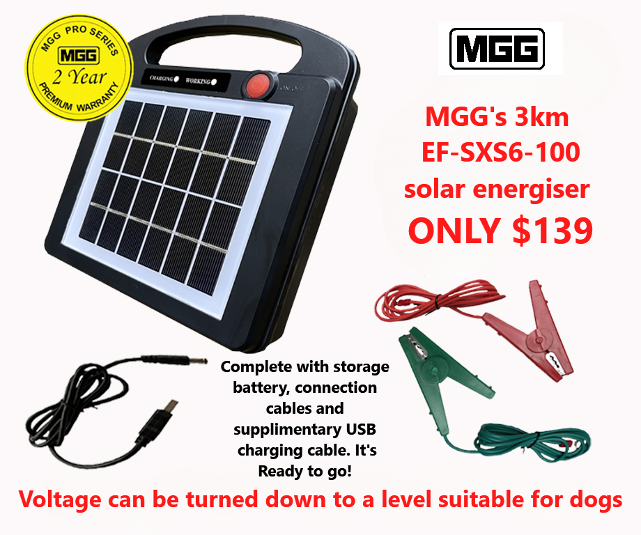 SOLAR ELECTRIC FENCE ENERGISER. HIGH SPEC 5-10KM LITHIUM #849