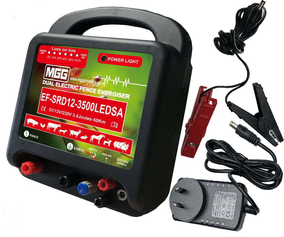 SOLAR ELECTRIC FENCE ENERGISER. HIGH SPEC 5-10KM LITHIUM #849